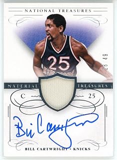 Bill Cartwright Autographed 2013-14 Panini National Treasures Material Card #MT-BC - Basketball Autographed Cards