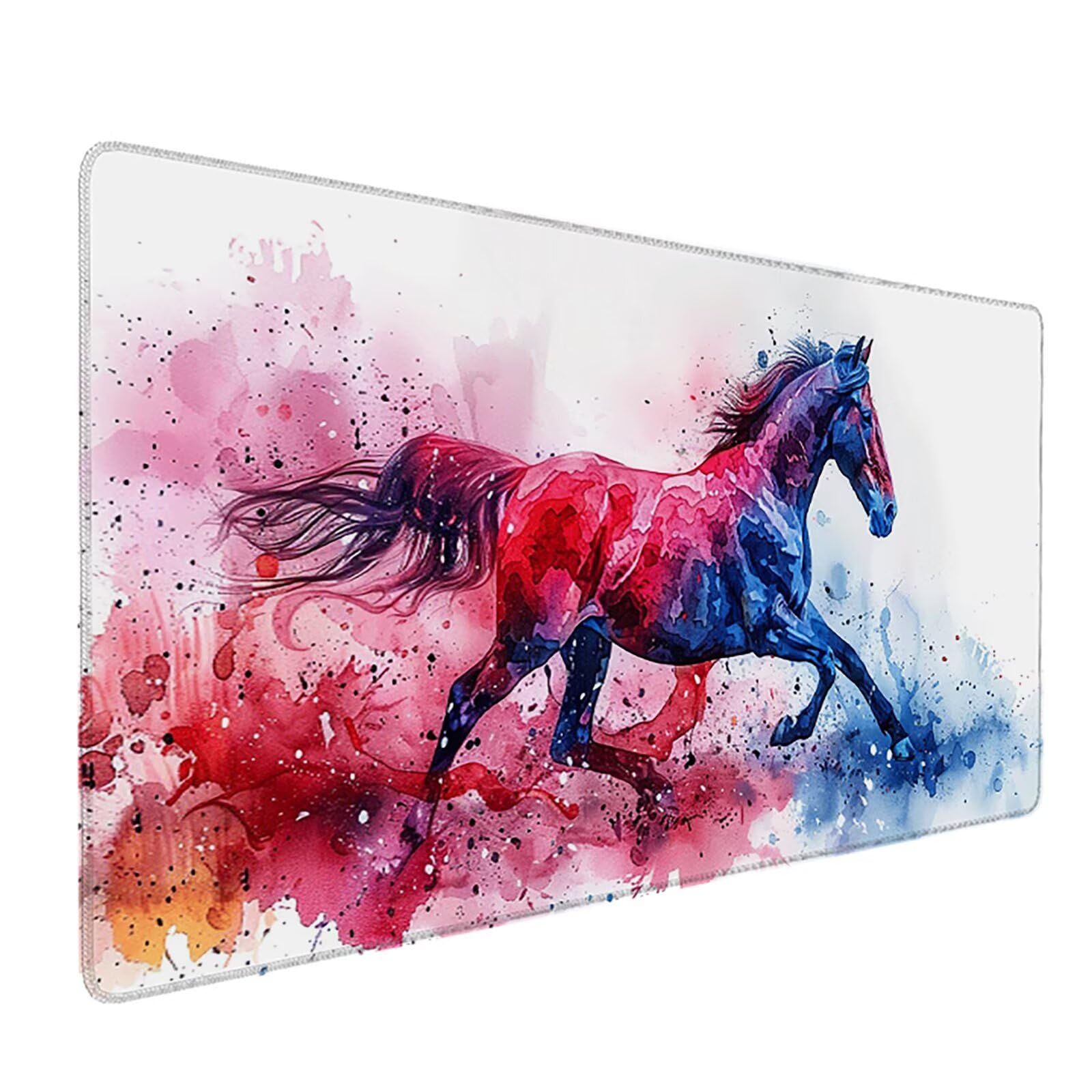 Caballo Alfombrilla Ratón Gaming XXL 1500 x 800 mm, Alfombrilla Gaming Color Mousepad con Base de Goma Antideslizante, Impermeable Desk Mat para Teclado y Raton, Accesorios Gaming, Regalos 4-M