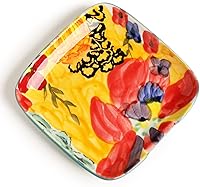 Vista 1 de Colorido soporte de cuchara pintado a mano de 4.75 pulgadas de cerámica para encimera de cocina, estufa de cocina, apto para lavavajillas, multicolor