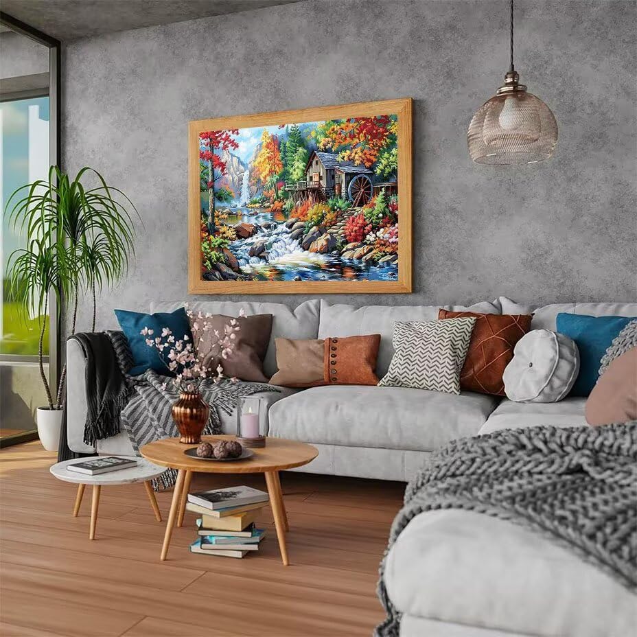 Peinture diamant 5D chalet 60x80 : le cadeau créatif idéal pour anniversaire