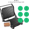 Chefman Prensa para Panini y Sandwichera Gourmet con Placas Antiadherentes, se Abre 180° para Ajustarse a Cualquier Tipo o Tamaño de Alimento, Superficie de Acero Inoxidable y Bandeja Recogegotas Extraíble, 4 Porciones, Negro 3