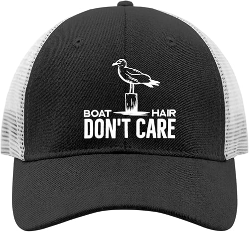 devor Cap Boat Hair Don't Care Baseball Cap for Men Graphic Denim Dad Hat Adjustable