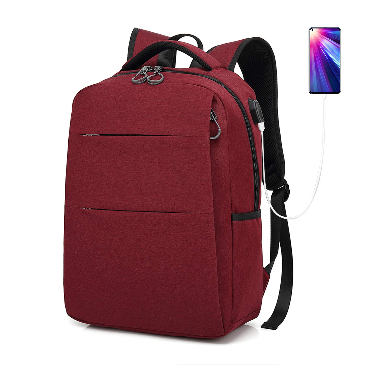 FANDARE Zaino 15.6 inch Per Computer Portatile con Porta USB Uomo/Donna Zainetto Outdoor Viaggio Camping Multifunzione Rucksack Impermeabile Poliestere