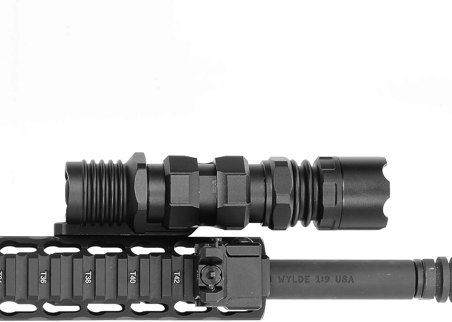 UTG Leapers RG-FL27KC Inc Offset Flashlight Ring Mount, Keymod, Matte Black