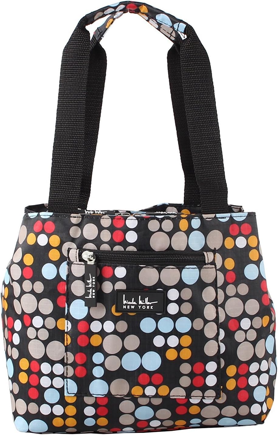 Nicole Miller Insulated Lunch Bag Tote –Open Cooler Ice Bag Lunch Box for Food with Drink Bottle Holder for Women, Men, Picnic, Boating, Beach, Fishing & Work(Bangles Red)