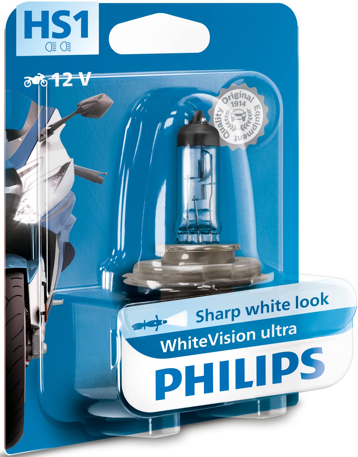 WhiteVision ultra moto HS1 motorcycle headlight bulb, 1 piece