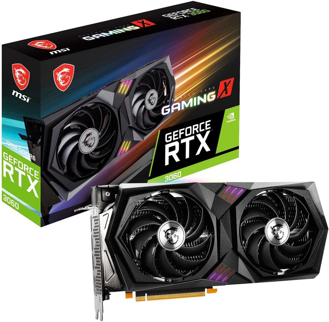 Gaming GeForce RTX 3060 12GB 15 Gbps GDRR6 192-Bit HDMI/DP PCIe 4 Twin-Frozr Torx Fan Ampere RGB OC Graphics Card (RTX 3060 Gaming X 12G)