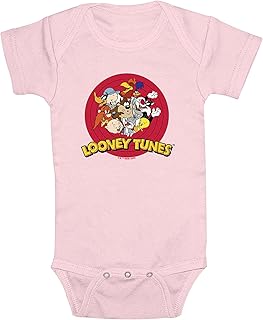 Infant's Looney Tunes Classic Group Shot Bodysuit - Light Pink - 12 Months