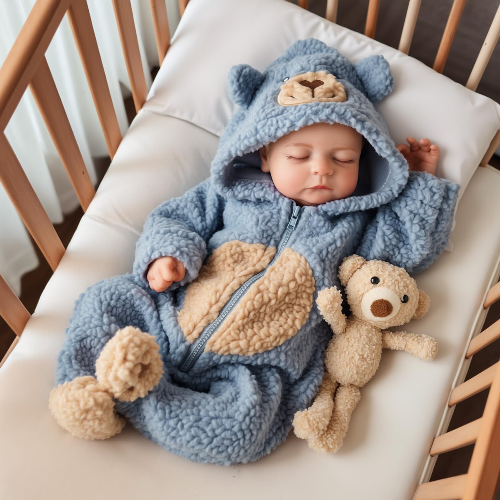JIZHI Reborn Baby Dolls Boy, 20 Inches Handmade Realistic Babies Softness Cloth Body with Clothes
