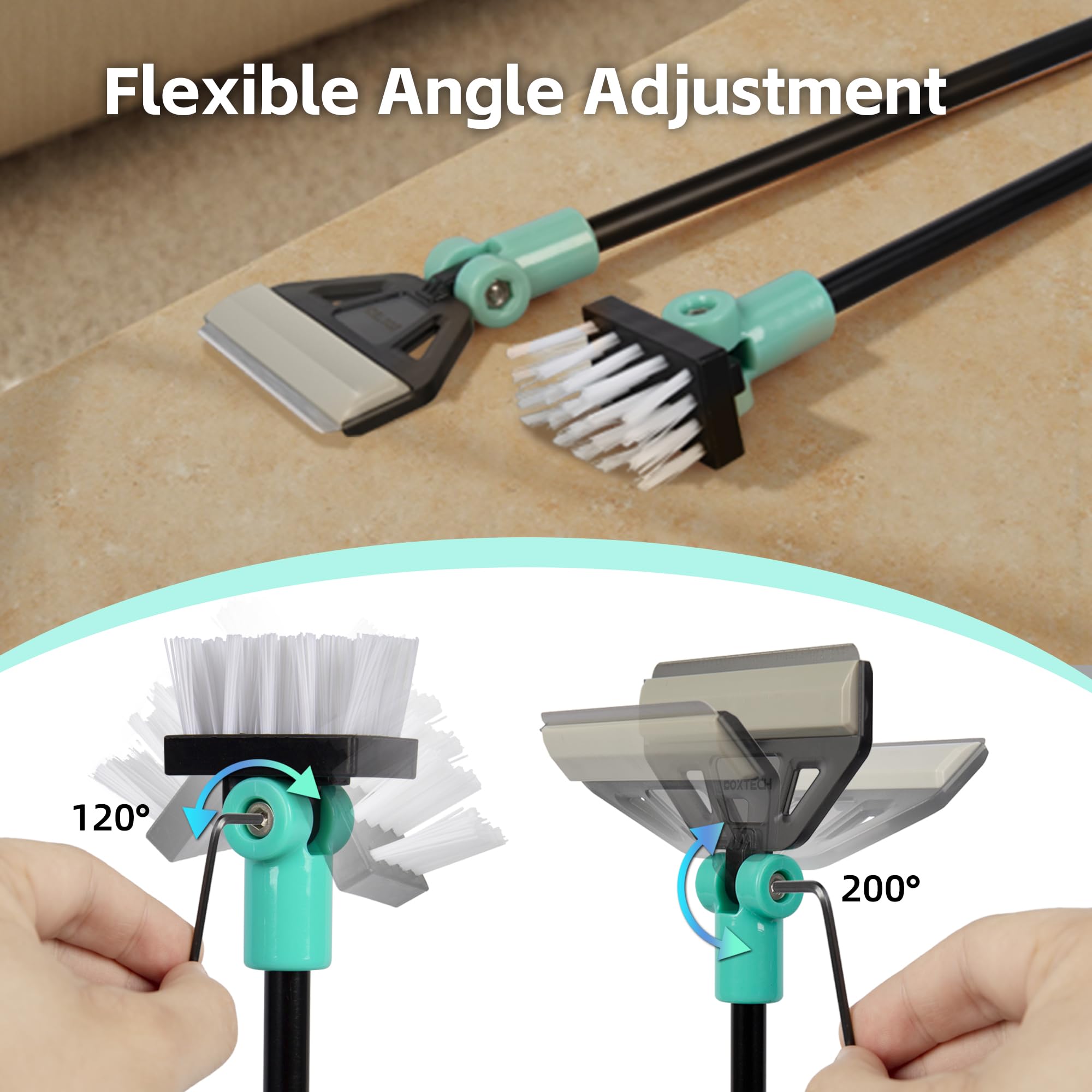 UPETTOOLS Rascador de algas para acuarios de cristal, rascador de algas ajustable 2 en 1 con 5 cuchillas de acero inoxidable y cepillo de limpieza, herramientas de limpieza de vidrio de acuario para
