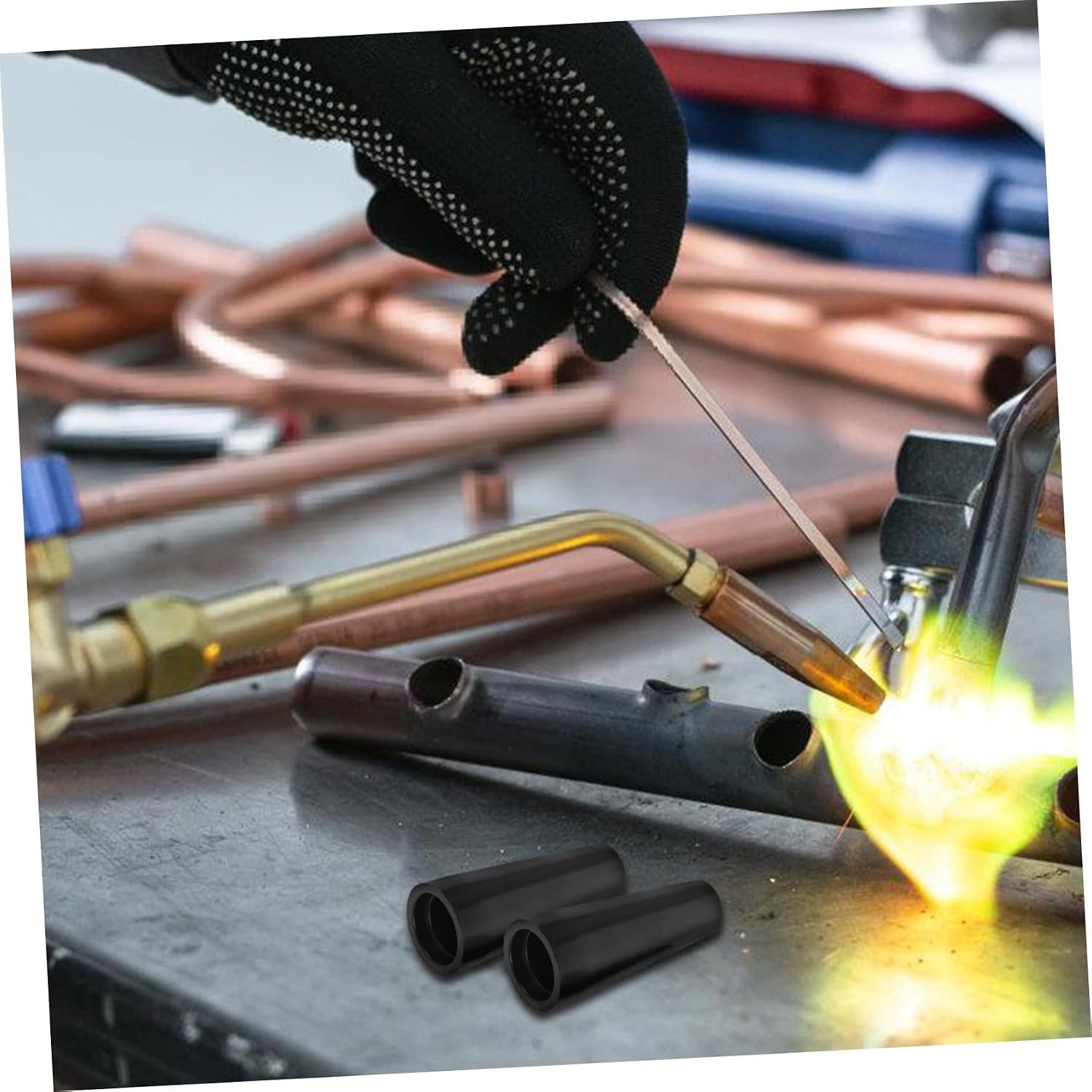 2pcs Mig Welder Nozzle Tips Set Durable Gas Shielded Welding Accessories for Flux Core and Electric Welders Compatible with Various Materials Easy to Replace