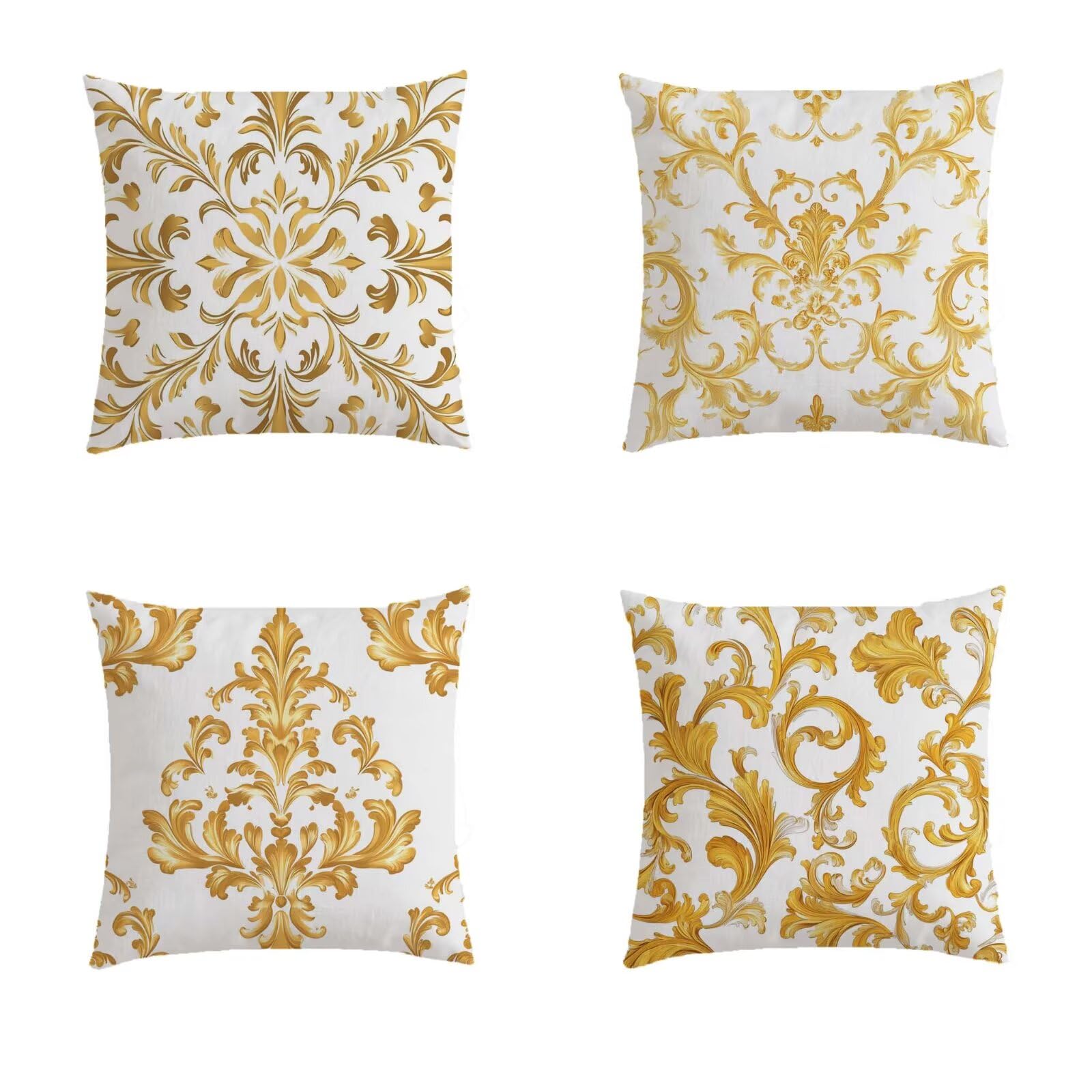 Housse coussin exterieur pour salon de jardin bohème et doré