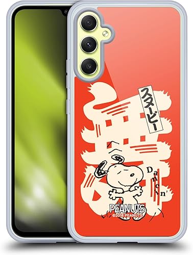 Head Case Designs Officially Licensed Peanuts Dancing Oriental Snoopy Soft Gel Case Compatible with Samsung Galaxy A34 5G