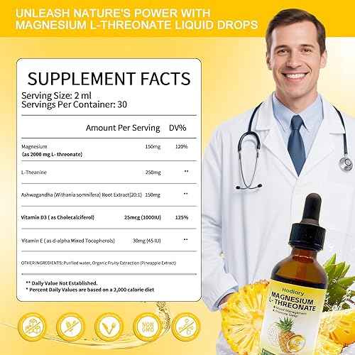 Miniatura 2 de Gotas de L-treonato de magnesio para dormir y estado de ánimo