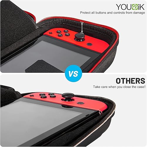 Miniatura 3 de Younik - Funda de transporte para Switch con 2 protectores de pantalla funda de viaje para Switch con carcasa rígida protectora para consola NS