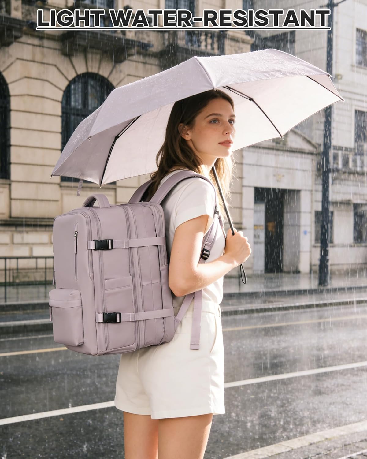 Vacuum Seal Backpack for Travel with Air Pump Compression Vacpack Personal Item Carry on Flight Approved Daypack Laptop Space Saver Bags Storage with Vacuum System Travel Bag Women Men Lotus Pink