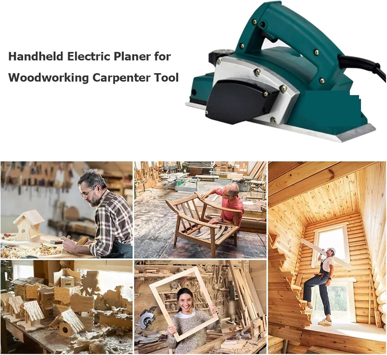Electric Planer Multifunction Wood Planer Chamfer Planing Power Tool With Adjustable Cutting Depth Carpenter Woodworking Tool
