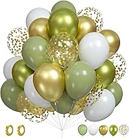 Vista 16 de Set de globos de albaricoque, 60 unidades de globos de albaricoque dorado y blanco, globos de látex de albaricoque desnudo de 12 pulgadas, globos