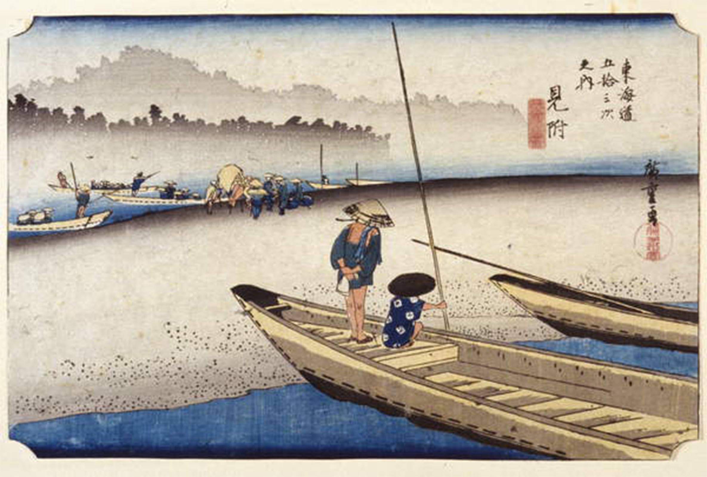 POSTERIIk Vintage Classic Picture Landscape Artwork Mitsuke by Utagawa Hiroshige Portrait Canvas Painting for Office Home Decor 60x90cm