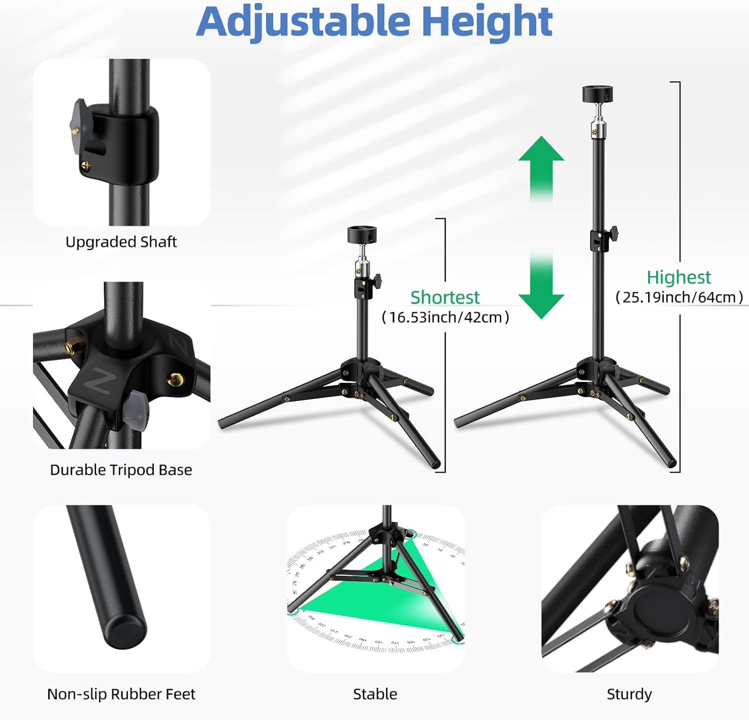 for Starlink Mini Tripod with Adapter(for Both 2025 New&Old Version), Adjustable Tripod Mount for Starlink Mini Dish, Portable Stand Mounting Kit for Star Link Mini Accessories for Outdoor Camping RV