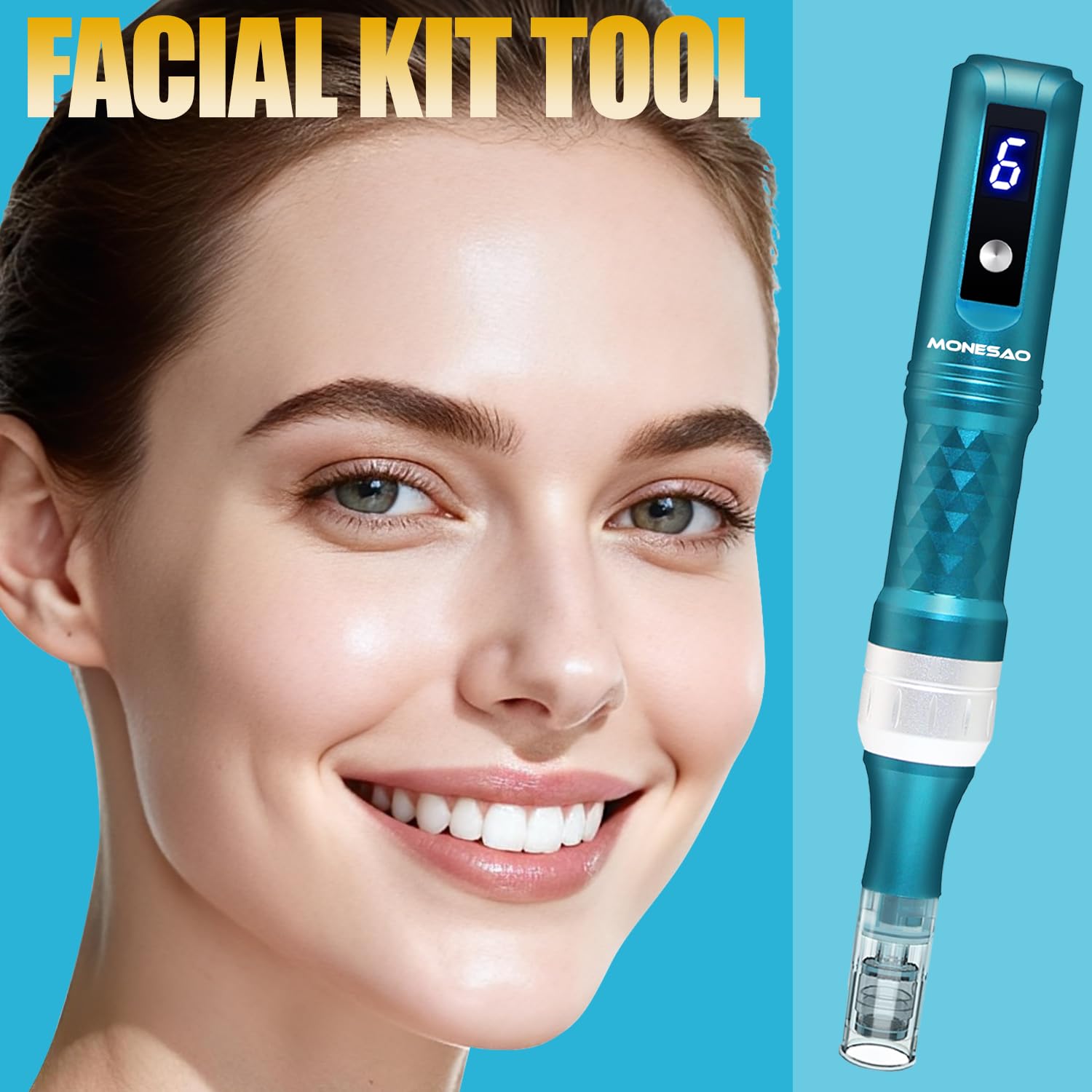 Home Use Derma Roller Pen Skin Care Beauty Kit Tool for Face Hair Beard