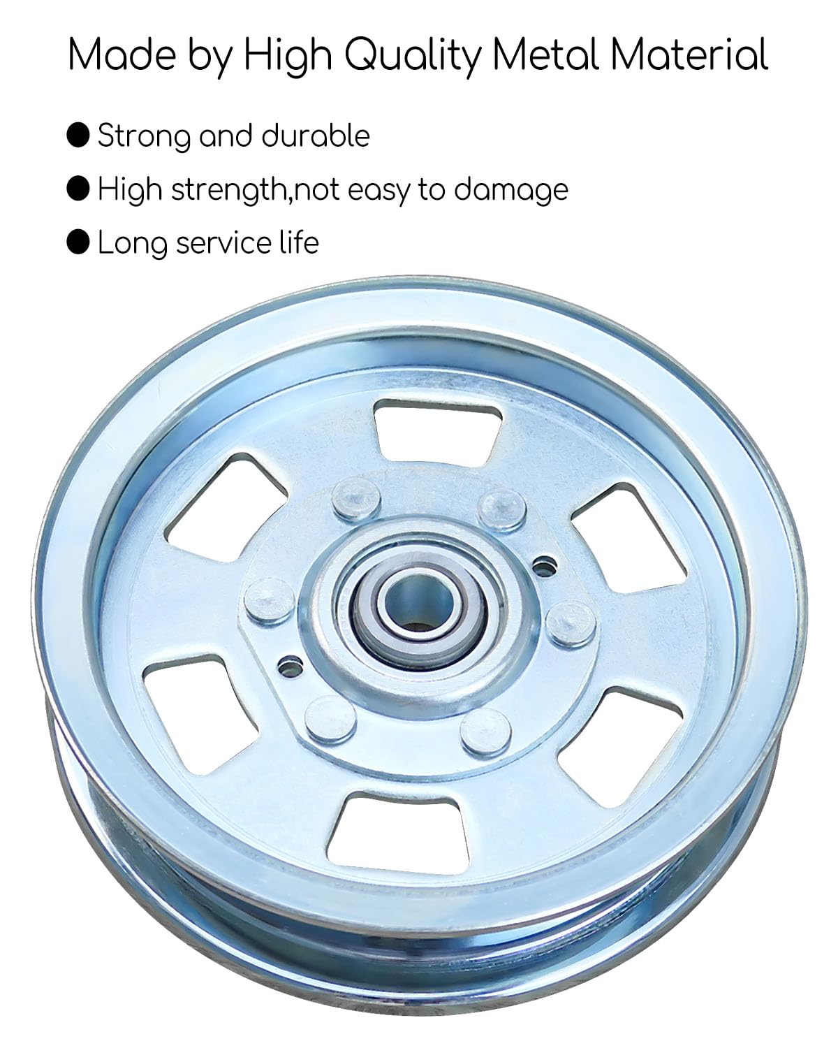 Idler Pulley Fit for Bad Boy 033-2000-00 033-7201-00 033-7201-25 033-8000-00 ZT MZ Outlaw Series, Lawn Mower Deck Flat Belt Pulley