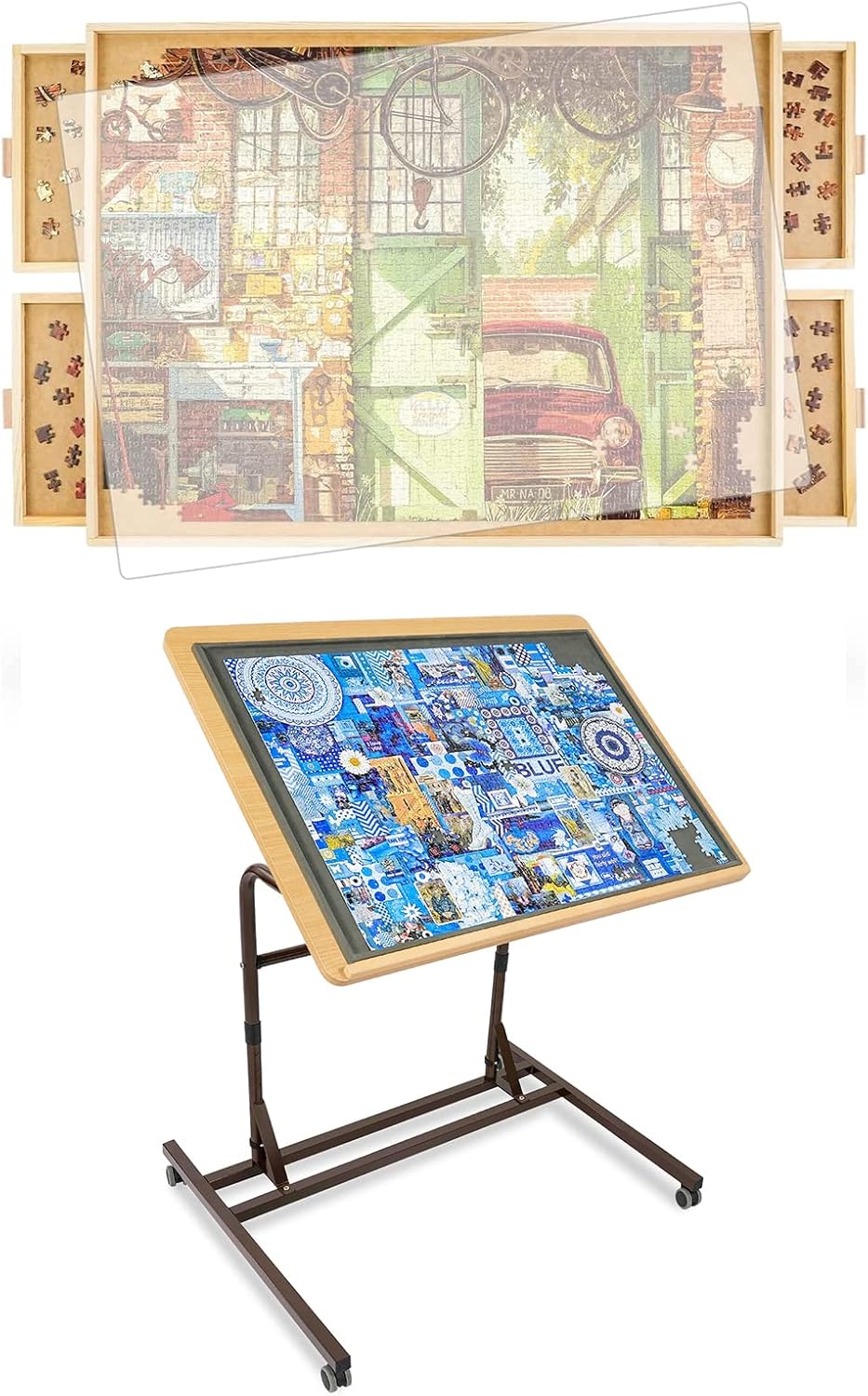 2 PACKALL4JIG 1500 Piece Rotating Puzzle Board with