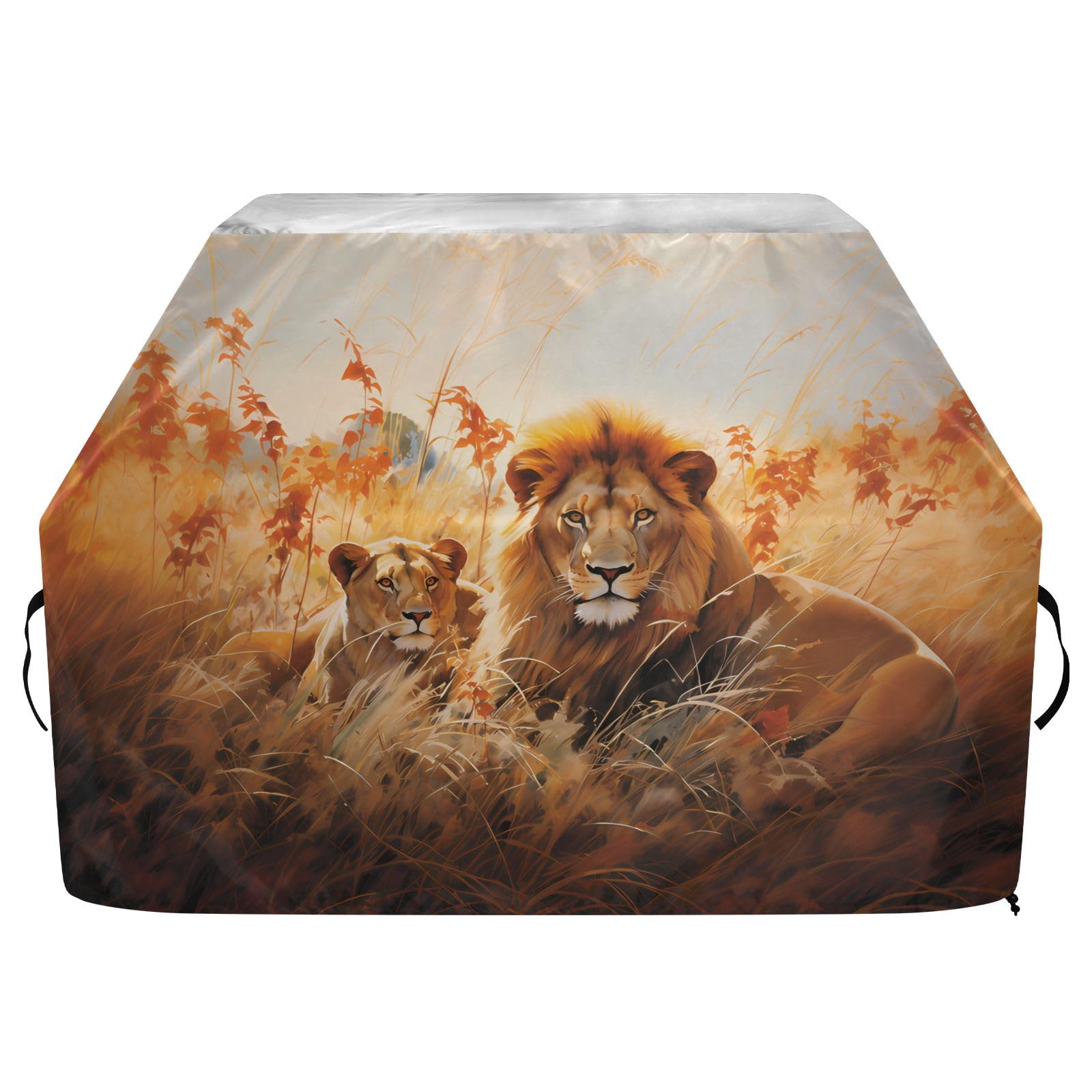 Leone africano Savannah BBQ copertura impermeabile resistente barbecue coperture all'aperto
