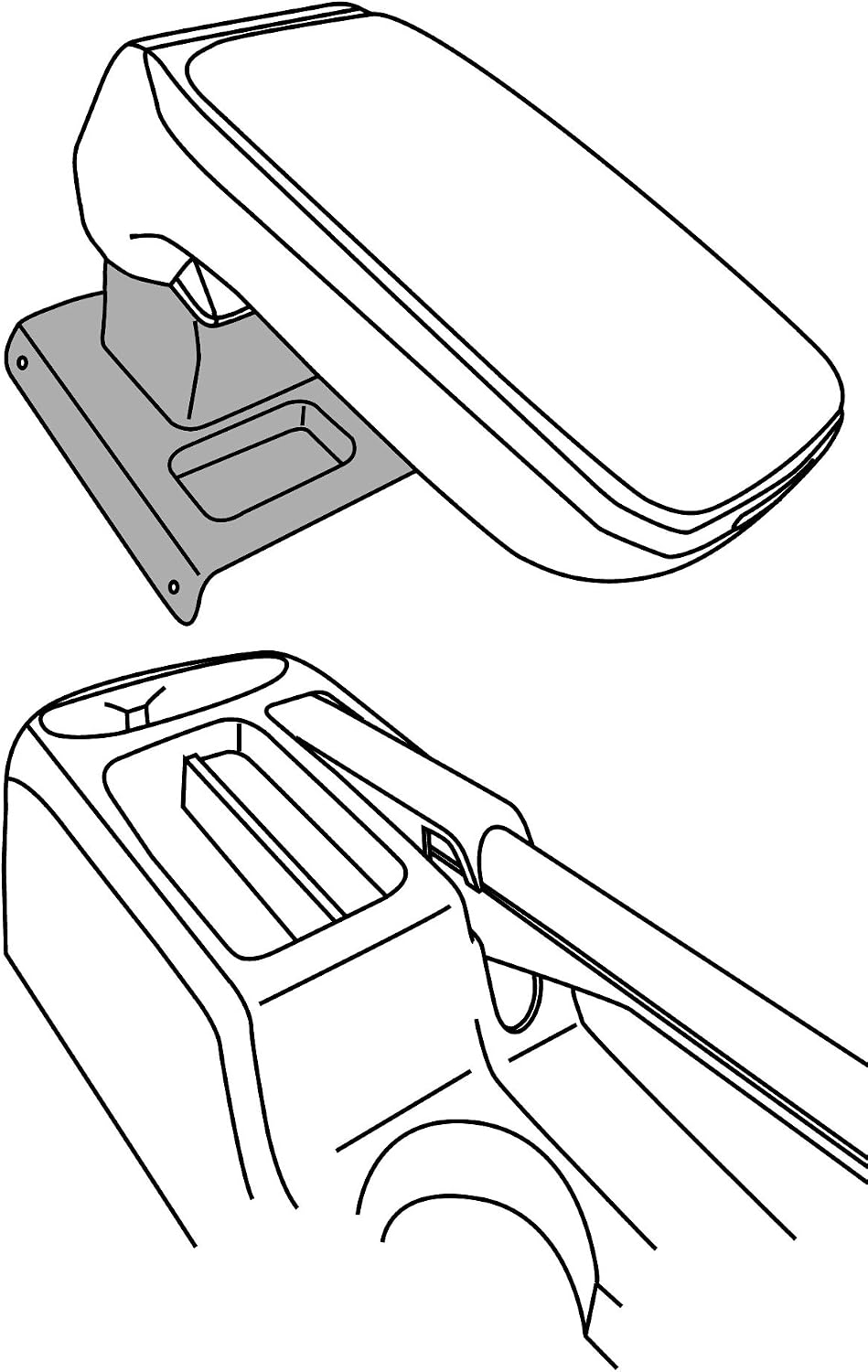 ARMSTER AR10 Armrest Specifically for Volkswagen Caddy III (2004-) and Touran (2003-) image 2