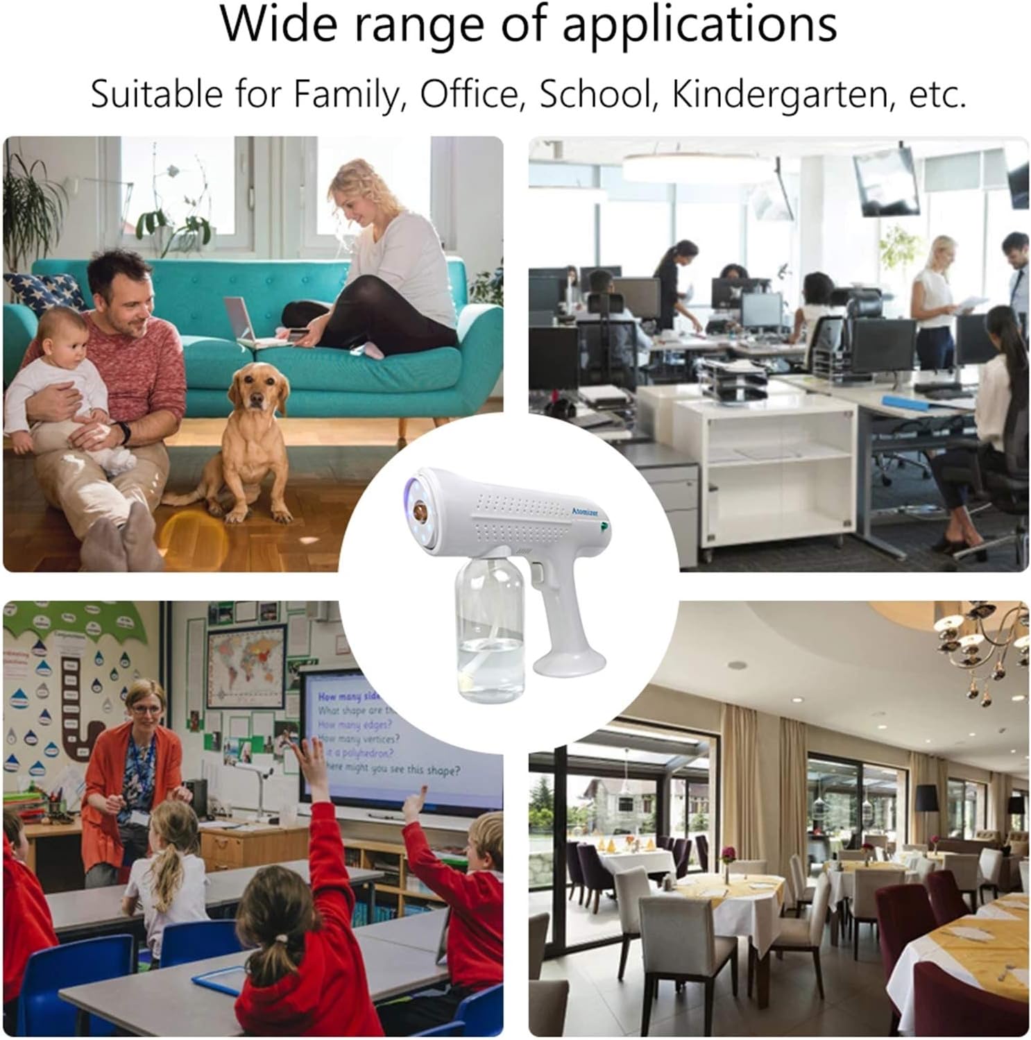 500ML ion er Cordless Charging Electric Machine Portable er Handheld er for Hotels Residence Office