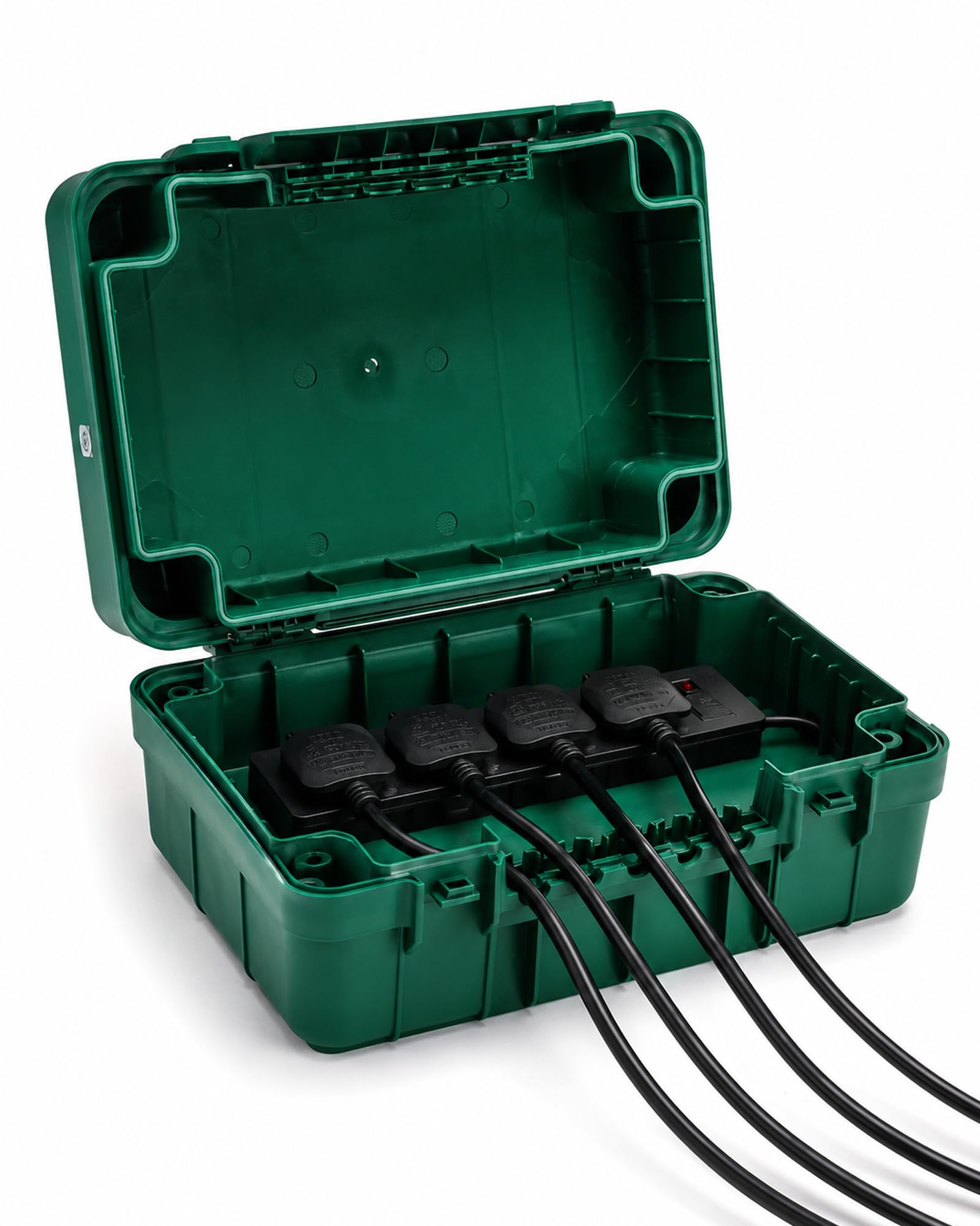 Green IP54 Weatherproof Outdoor Electrical Box for Extension Leads (Green)