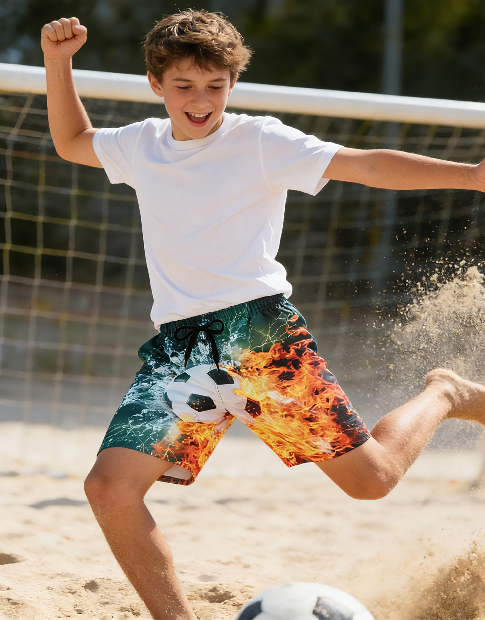 Idgreatim 5-16T Costume da bagno per ragazzi con fodera a compressione, costume da bagno estivo da spiaggia ad asciugatura rapida
