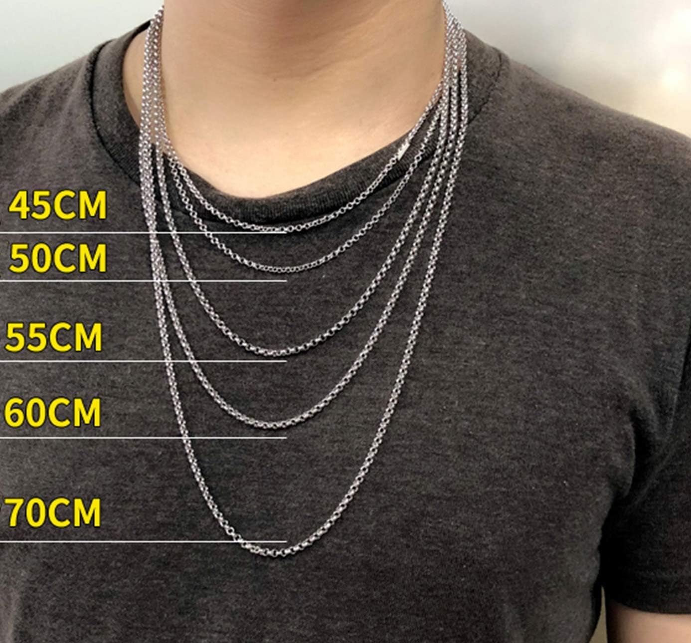 VASSAGO Stainless Steel First Pentacle of the Sun Pendant Necklace Key of Solomon Seal Round Charm Wide Chain Talisman Jewelry Men - Image 6