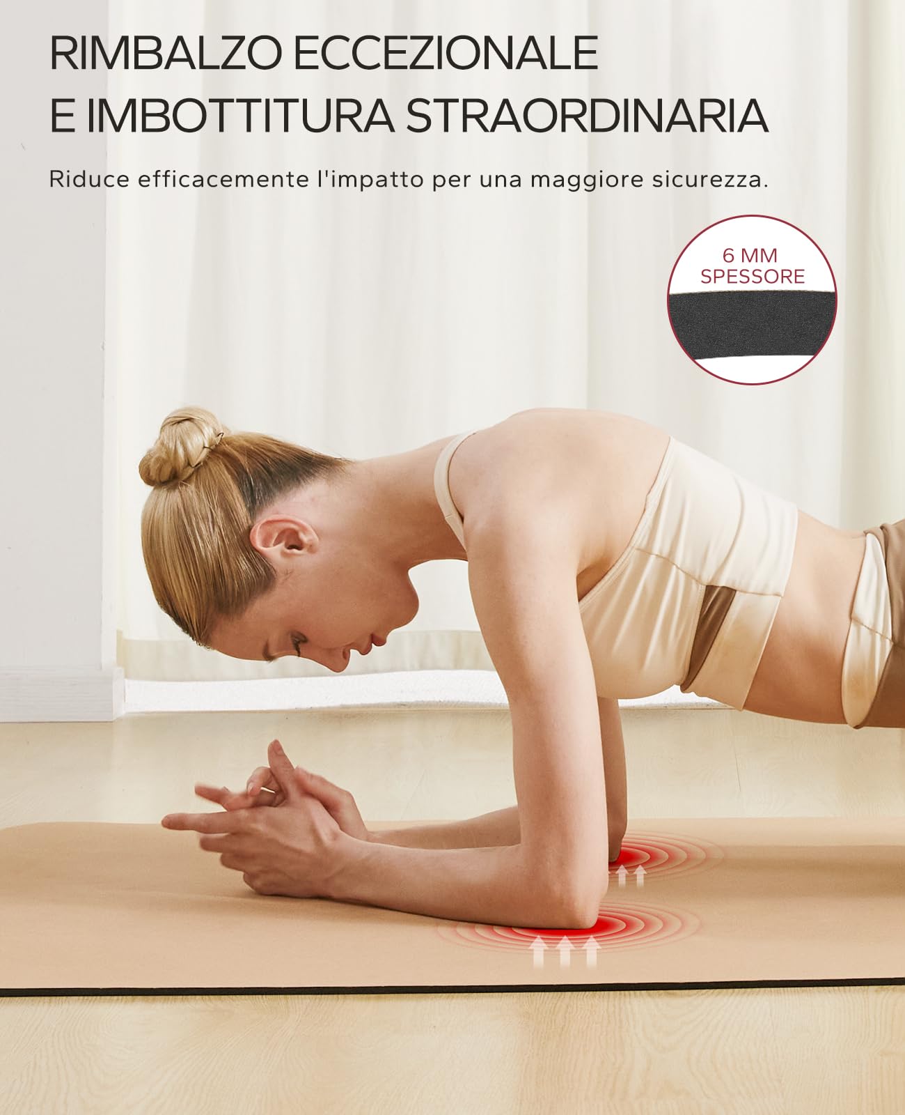 HAPBEAR Tappetino da Yoga in Sughero/Gomma/PU Antiscivolo - 183 x 76/92/116 cm - 100% Naturale e Resistente Tappetino da Ginnastica per Yoga e Pilates - Bande di resistenza e custodia di trasporto