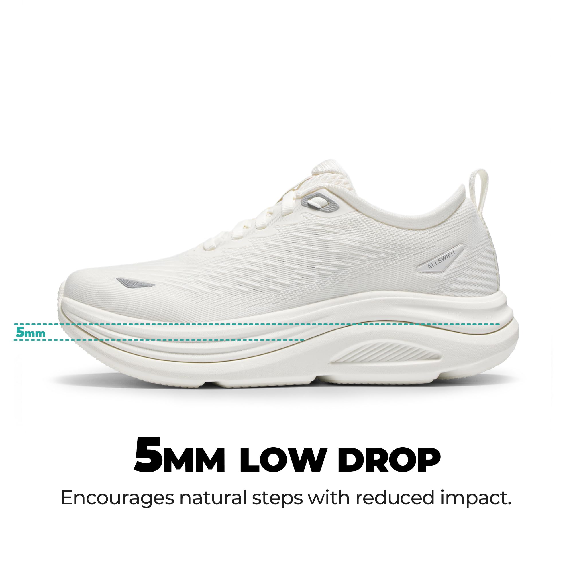 ALLSWIFIT Women's Walking Shoes Cushion Running Tennis Comfortable Arch Support Breathable Lightweight Gym Workout Athletic Fashion Sneakers StediCloud Lite — view 9