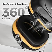 Vista 4 de ProCase - Orejeras con reducción de ruido, protección auditiva a prueba de sonido, auriculares con cancelación de ruido NRR 28dB para adultos