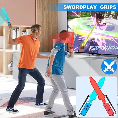 Miniatura 9 de Switch Sports Accessories - Paquete de accesorios deportivos 14 en 1 para Nintendo SwitchOLED Sports, kit de accesorios familiares compatible con