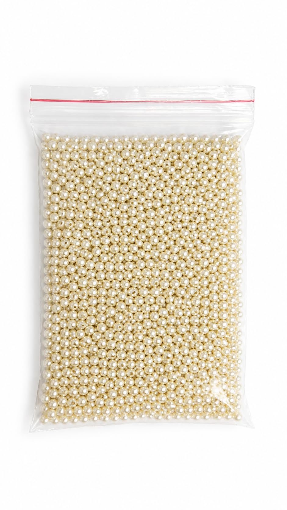 M.F.H Beads for Jewellery Making & DIY Crafts, Smooth Round Plastic Moti with Hole for Bracelet, Necklace, Earrings, Embroidery, Decoration & Art Projects, 100 Gram (White Pearl MOTI, 4MM)-picture-38