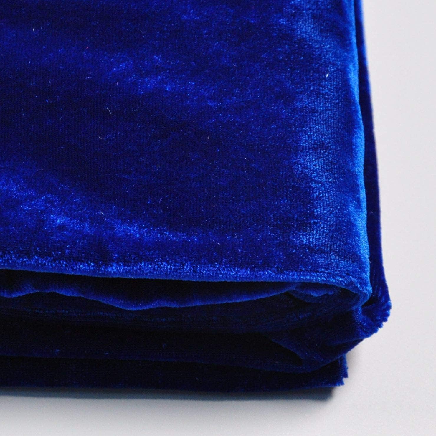 MDS Pack of 5 Wedding 12 x 108 inch Velvet Table Runner for Wedding Banquet Decor for Table Runners - Royal Blue