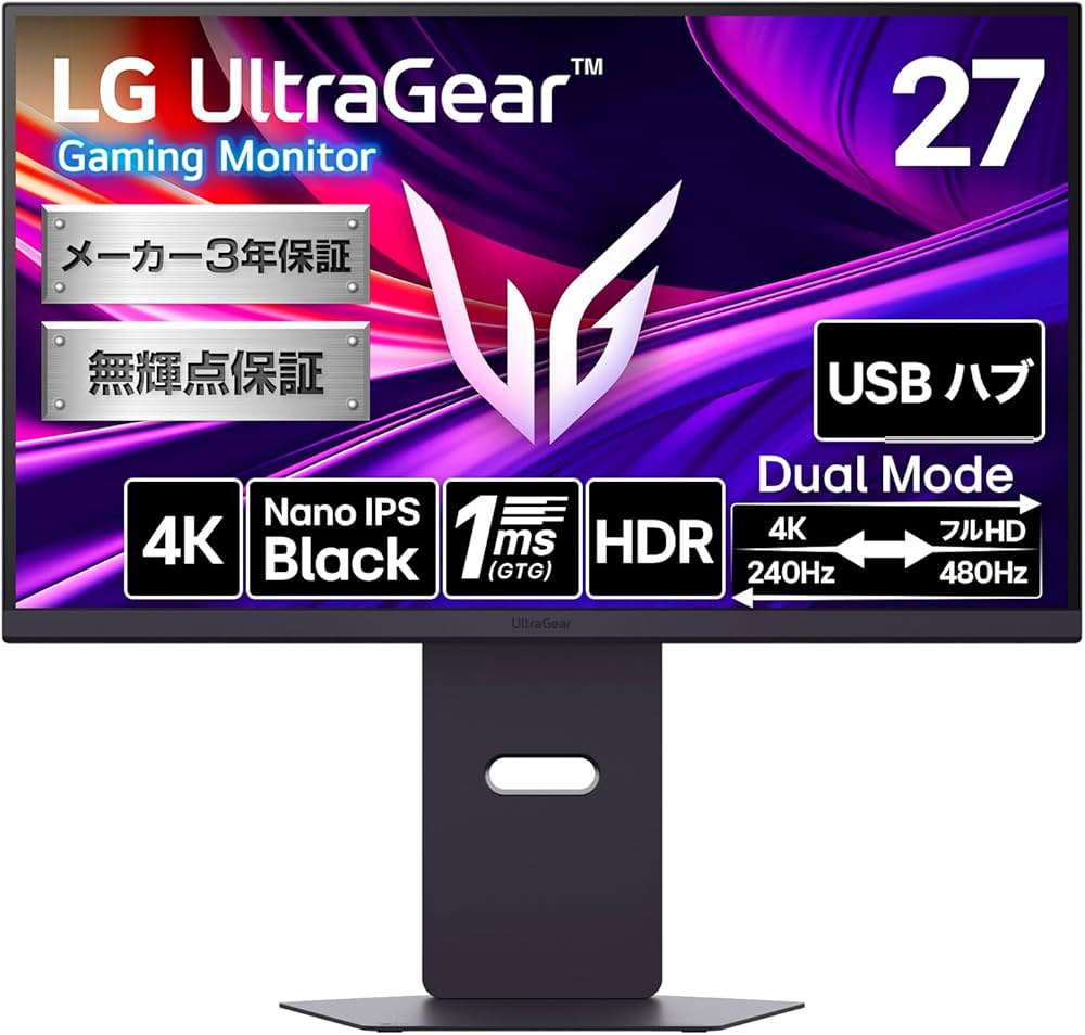 蒲*守様 LG UltraGear 27G850A-B 27インチ/4K Amazon.co.jp: 【VGP 2025 Summer 金賞】LG ゲーミングモニター