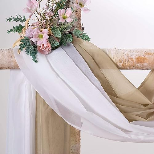 Miniatura 3 de MIULEE Cenefa transparente para ventana decoración extra larga tratamiento de ventana elegantes bufandas de cortina de lujo para fiesta boda arco