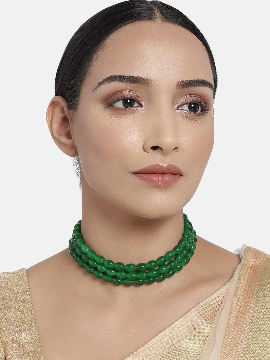 Aheli Beads Studded Choker Necklace Ethnic Jewelry Gift for Women