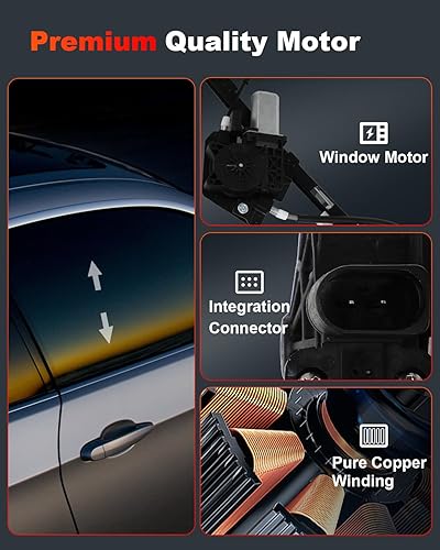 Miniatura 3 de Elevalunas eléctrico delantero derecho del lado del pasajero con ensamblaje de motor de repuesto para 2001-2005 para BMW 325i 325xi 330i 2000 para