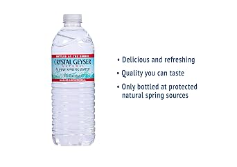 Crystal Geyser Pallet Of 84 Cases, Of Alpine 100% Natural Spring Water, 24 16.9oz bottles per Case, Bottled at The Source