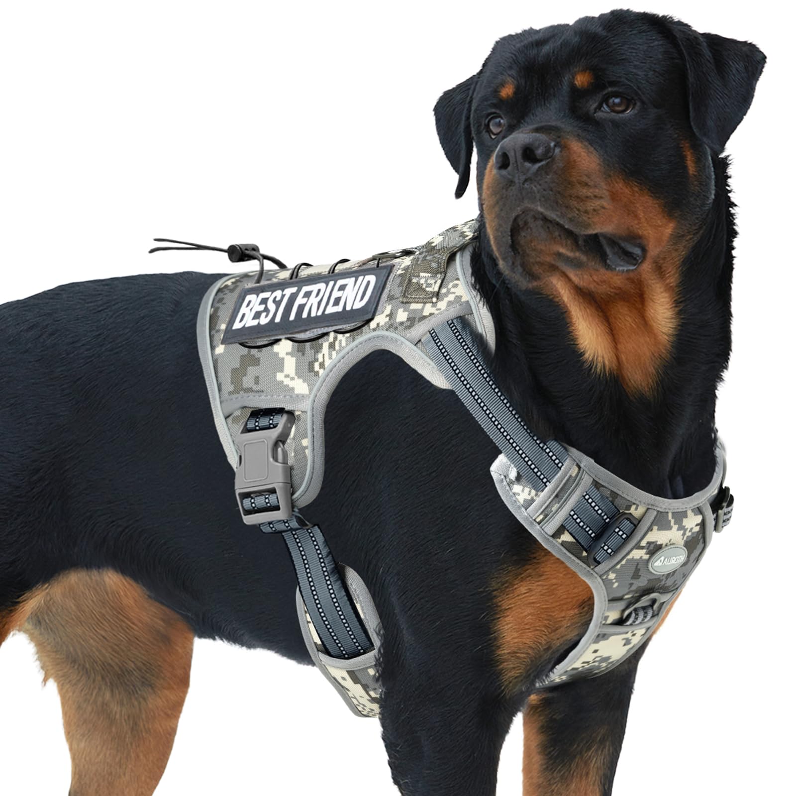 AUROTH Tactical Dog Harness for Large Dogs, Heavy Duty No Pull Pet Vest