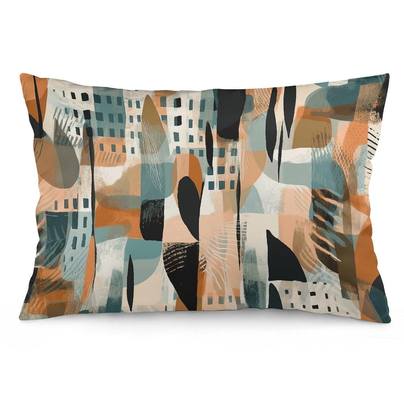 NTVOWPZO 2 Pack Decoration Throw Pillow Covers 16 "x24 Pillowcases Covers Patterns of Different Shapes Pillowcases Modern Farmhouse Home Decor Sofa Cushions Covers for Couch Bed Living Room