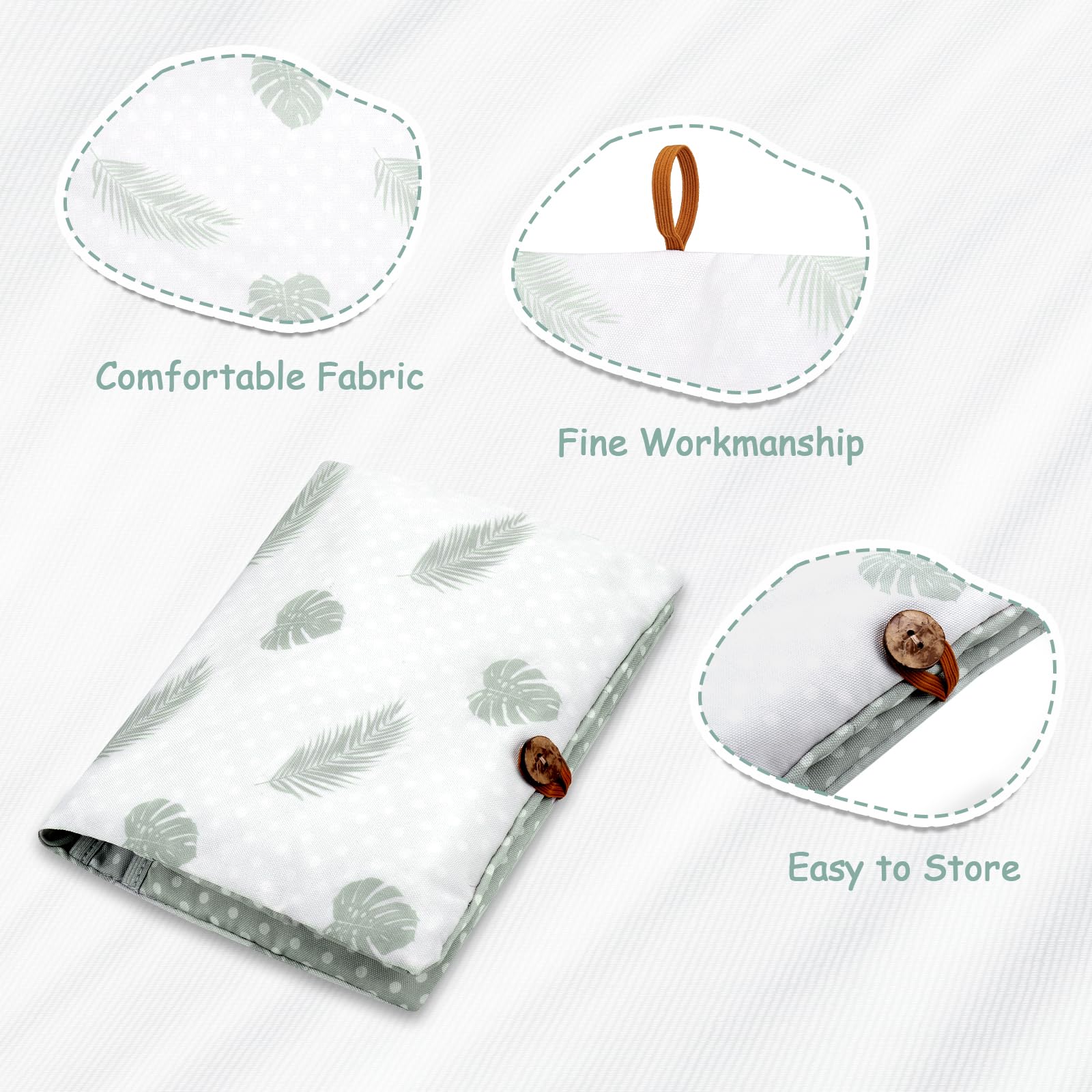 Zocipro Sac a Couche de Bebe, Sac a Langer pour à Cosmétiques 2 en 1 Lingettes, Organisateur Pochette de Change Bébé Réutilisable pour Couches Serviettes Crème