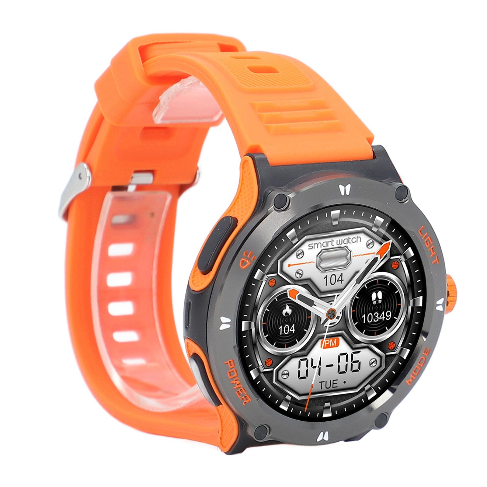 Cuifati Smart .53in con Risposta Chiamata Bluetooth per Uomo Donna (ORANGE)