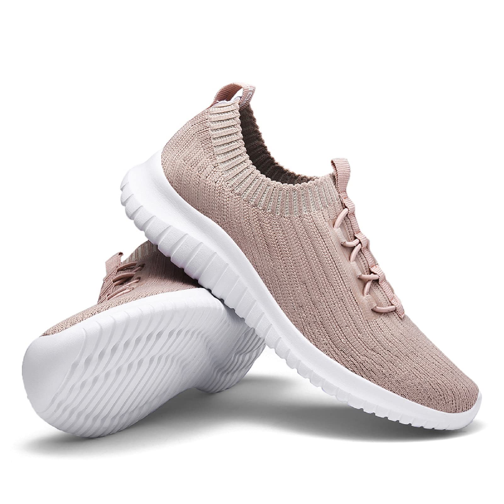 Konhill Zapatillas para Caminar Sin Cordones Mujer Transpirables Ligeras