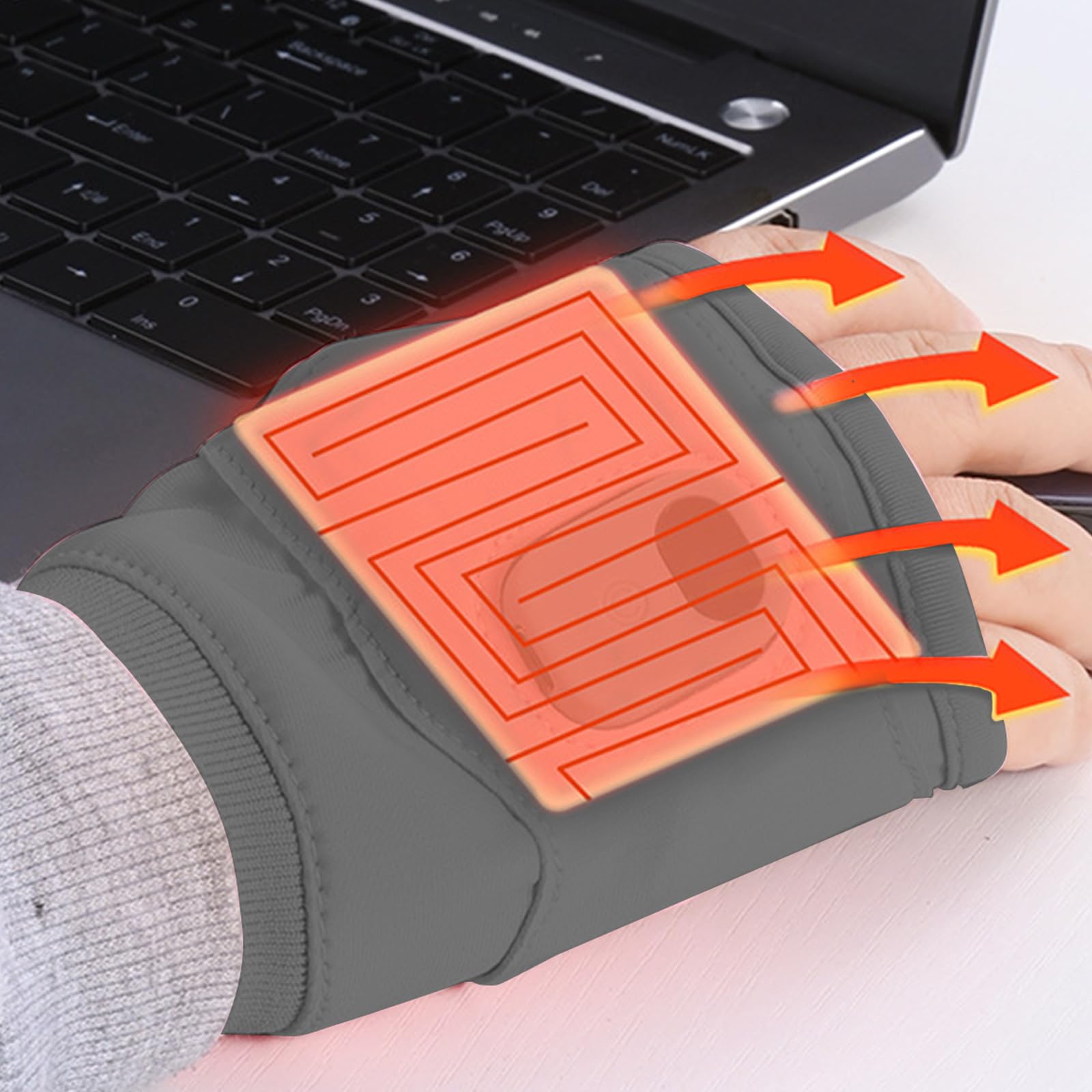 Guantes calentadores de manos eléctricos, recargables, control de temperatura de 3 niveles para ciclismo, correr y senderismo